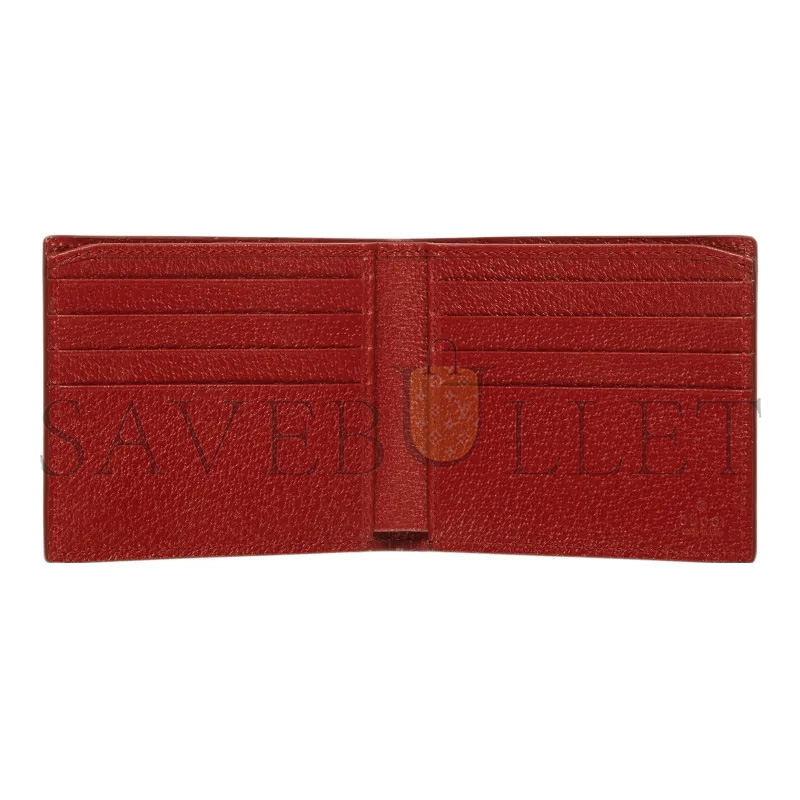 GUCCI RED INTERIOR GG BI-FOLD WALLET 768243 (21*9cm)